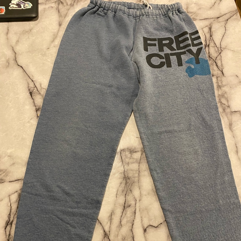 Free City light weight dusty blue sweatpant small